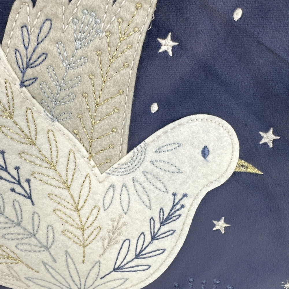 Hanukkah Table Runner Blue White Dove Chanukah Jewish Festival Holiday Embroider - Picture 5 of 9